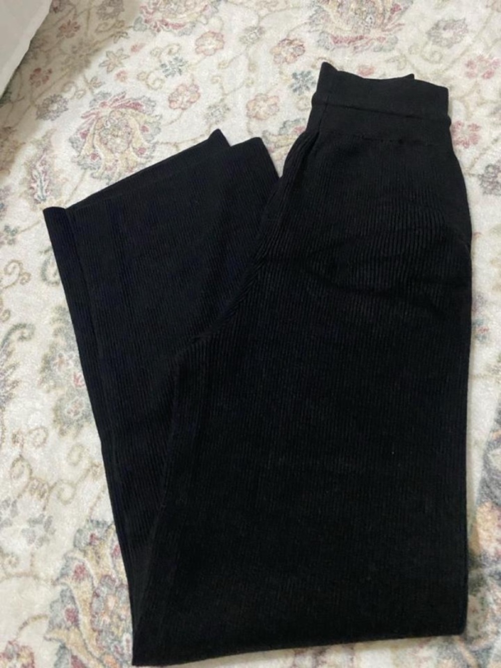 Uniqlo Black Corduroy Boot-Cut Pants